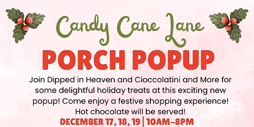 Candy Cane Lane Porch Popup