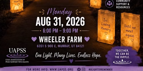 A Light to Remember International Overdose Awareness Day SLC