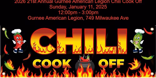 2026 21st Annual Gurnee American Legion Chili Cook-Off