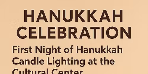 First Night of Hanukkah Candle Lighting