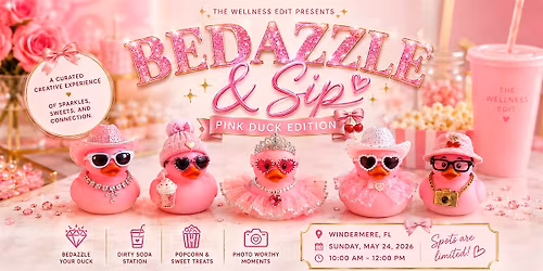 Bedazzle & Sip: Pink Duck Edition