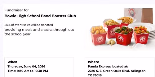 Panda Express Fundraiser