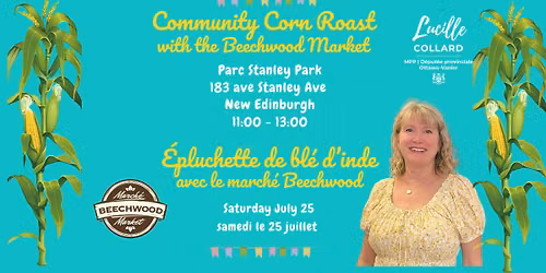 Community Corn Roast with the Beechwood Market \/ \u00c9pluchette de bl\u00e9 d'Inde avec le march\u00e9 Beechwood