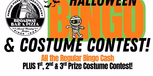 Halloween Costume Contest & BINGO - Broadway Pizza Hastings