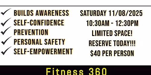 "DON'T BE A VICTIM" WOMEN'S SELF DEFENSE SEMINAR