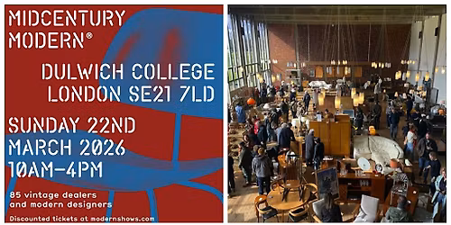 Midcentury Modern\u00ae Vintage & Modern Interiors Fair. Dulwich Peckham London