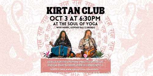 Kirtan Club with guest Govind Das