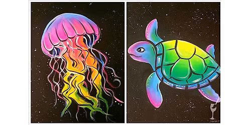 Glowing Friends Under Sea - Paint and Sip in San Antonio | Classpop!\u2122