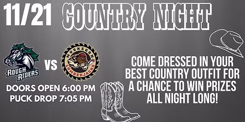 Country Night - Cedar Rapids RoughRiders vs. Muskegon Lumberjacks 