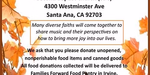 Interfaith Thanksgiving Music Celebration