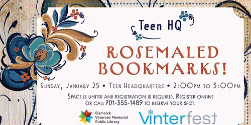 Rosemaled Bookmarks for Teens