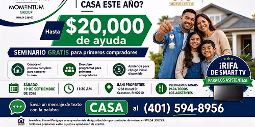 Seminario GRATIS para Comprar Casa en RI | Hasta $20K de Ayuda