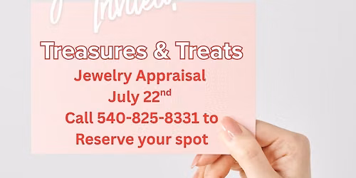 \u2728Treasures & Treats Jewelry Appraisal Event \u2728