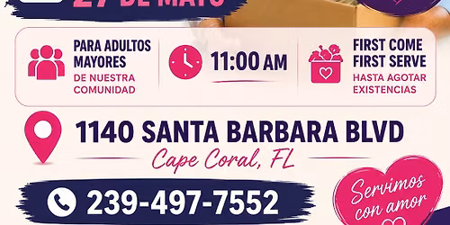 \ud83c\udf89 DISTRIBUCI\u00d3N DE COMIDA \u2013 CAPE CORAL \ud83c\udf89