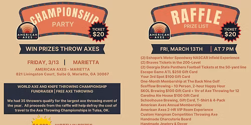 WAKTC Fundraiser - Raffle Drawing - Marietta