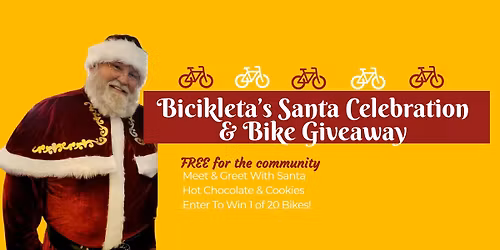 Bicikleta's Santa Celebration & Bike Giveaway