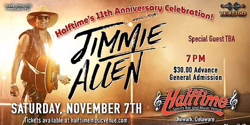 JIMMIE ALLEN live at HALFTIME in Newark De.