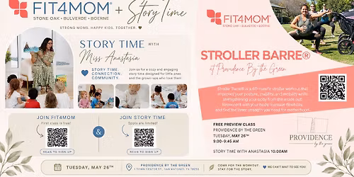 Mom & Me Stroller Barre Class + Story Time w\/ Miss Anastasia