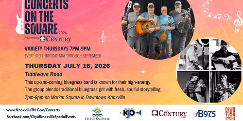 Concerts on the Square Variety Thursday - Tidalwave Road