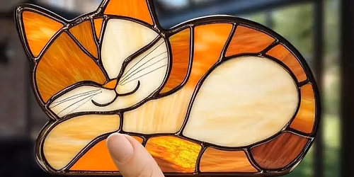Stained Glass Sleeping Cat Craft Class Workshop