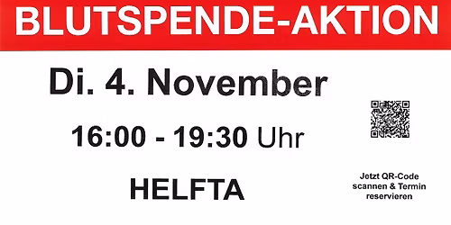 BLUTSPENDE-Aktion bei der Feuerwehr Helfta