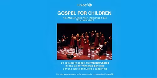 Gospel for Children: la musica unisce, la scuola costruisce