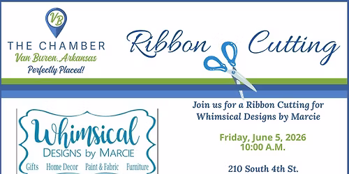 Join us for a Ribbon Cutting for Whimsical Designs by Marcie