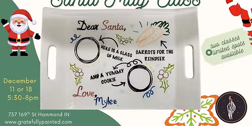 Santa Cookie Tray Glaze Class Dec 18