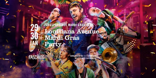 Louisiana Avenue - Mardi Gras Party | Fasching, Stockholm
