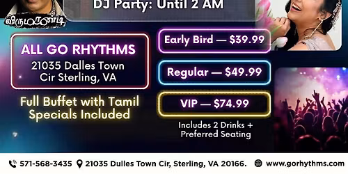 Tamil Sing Along and DJ night at All Go Rhythms- Hosted by Swetha