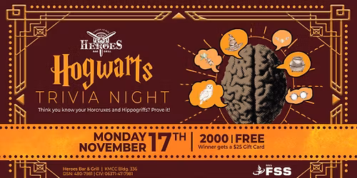 Hogwarts Trivia: Harry Potter Themed Trivia Night