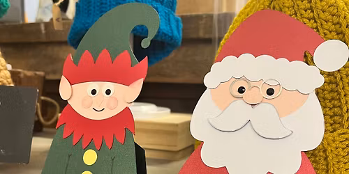 Sitting Santa \ud83c\udf85 or Elf Christmas Cards