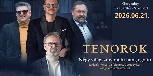 Tenorok - exkluz\u00edv arbor\u00e9tumi koncert 
