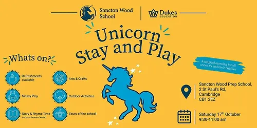 Unicorn Stay and Play at Sancton Wood School