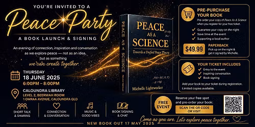 Peace As A Science - book launch and Peace Party