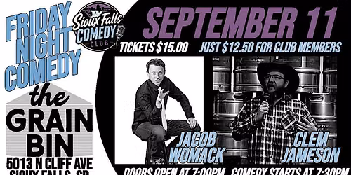 Friday Night Comedy at The Grain Bin