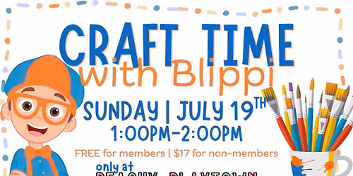 Craft Time with Blippi at Peachy Playtown!