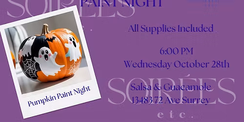 Halloween Pumpkin Night Paint Night at Salsa & Guacamole