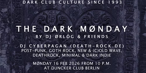 THE DARK M\u00d8NDAY - DJ Cyberpagan
