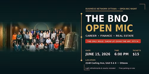 Grab the Mic: Ottawa's Open Mic Night for Career, Finance & Real Estate