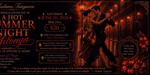 Hot Summer Night Milonga by Madame Tanguera (Quarter 3)