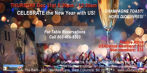 Columbia USADance New Year's Eve Party!