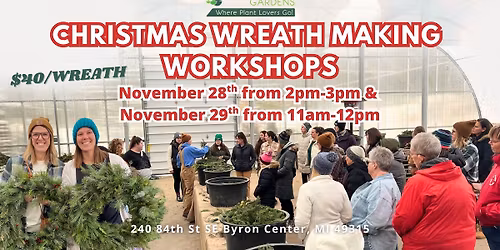 Christmas Wreath Making Workshop at Everett's Gardens
