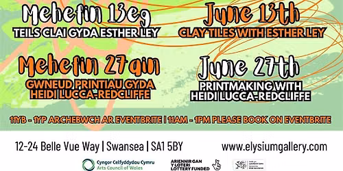 Dydd Sadwrn Gweithdai Teuluol | Saturday Family Workshops