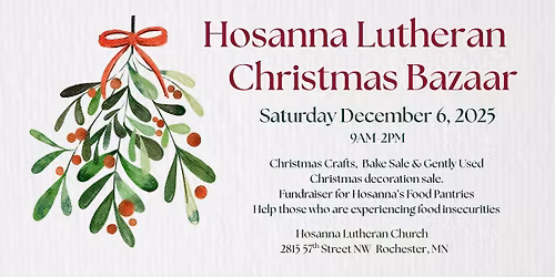 Hosanna Lutheran Christmas Bazaar
