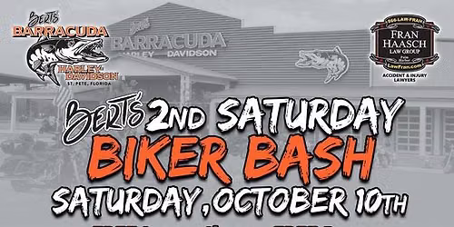 Bert\u2019s 2nd SAT Biker Bash