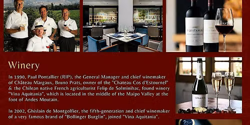 Bankers Club Wine Dinner | Vina Aquitania
