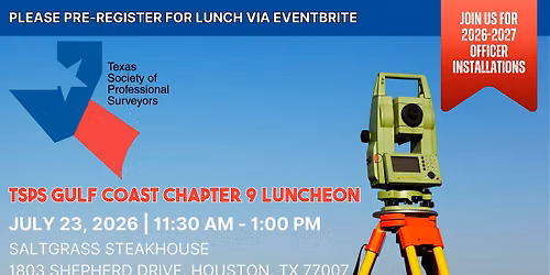 TSPS Gulf Coast Chapter 9 Luncheon- 2026-2027 Officer Installation