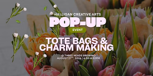 Tote Bag Painting & Charm Making Night at Three Heads Brewing