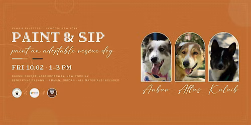 Paws & Palettes: Paint & Sip Event for \u2018tabanni\u2019 Rescue Dogs!